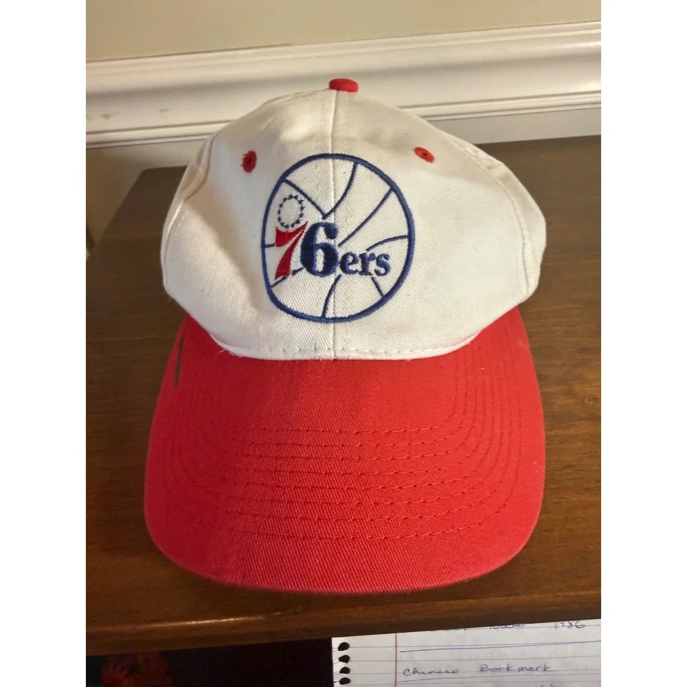 Vintage Philadelphia 76ers Coca-Cola Snapback Hat BD&A NBA Basketball Red White